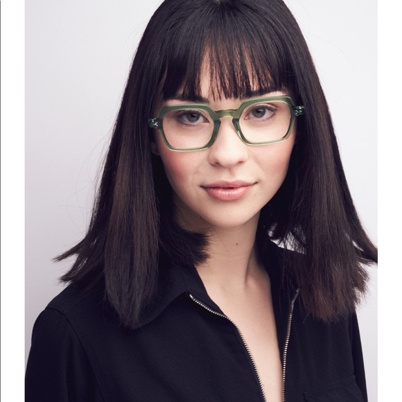 COPY - Green prescription frames.  Super fun frames.  Look great on. - Picture 2 of 7